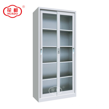 Hot sale steel office sliding glass door storage filing cabinet